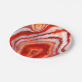 Falln Blood Orange Agate. ペーパープレート (アングル)