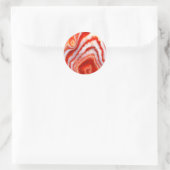Falln Blood Orange Agate. ラウンドシール (バッグ)