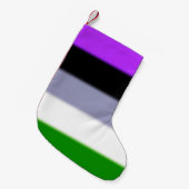 Falln Genderqueerのプライドの旗 スモールクリスマスストッキング (正面 (吊り時))