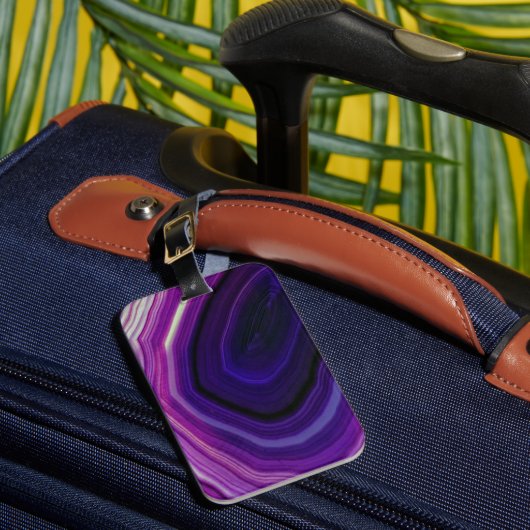 Falln Swirled Purple Geode ラゲッジタグ (正面インサイチュ1)