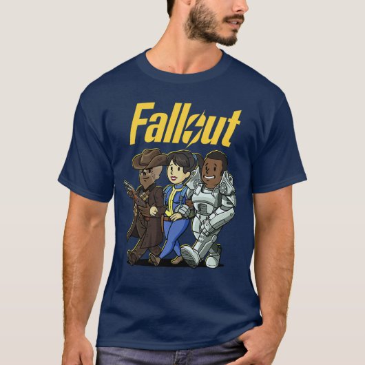 Fallout Character Cartoon PortraitsV Show Premiumr Tシャツ (正面)