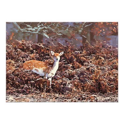 Fallow Deer in Bradgate Park フォトプリント (正面)