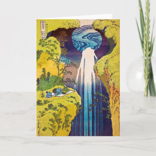 Falls, Katsushika Hokusai, Ukiyo-e カード (正面)