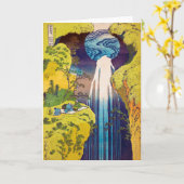 Falls, Katsushika Hokusai, Ukiyo-e カード (黄色い花)