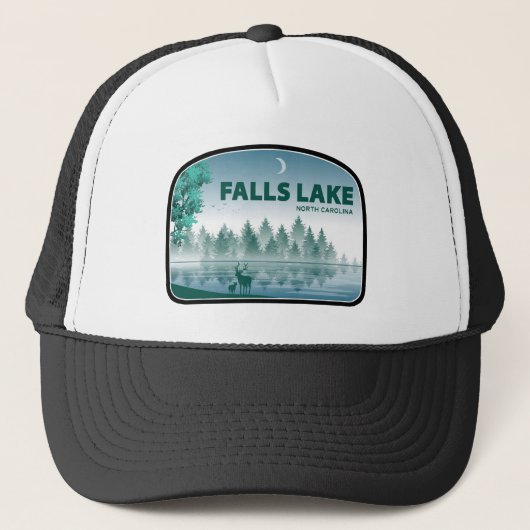 Falls Lake North Carolina Deer キャップ (正面)