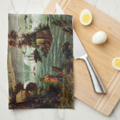 Falls of Saint Anthony by Henry Lewis キッチンタオル (四つ折り)