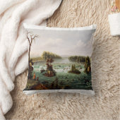Falls of Saint Anthony by Henry Lewis クッション (ブランケット)