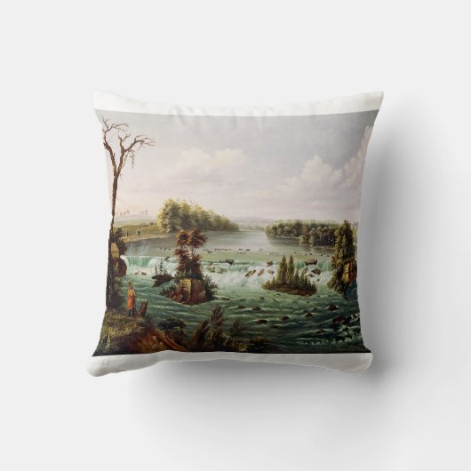 Falls of Saint Anthony by Henry Lewis クッション (裏面)