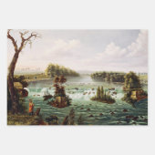 Falls of Saint Anthony by Henry Lewis ラッピングペーパーシート (正面3)