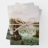 Falls of Saint Anthony by Henry Lewis ラッピングペーパーシート (インサイチュ)