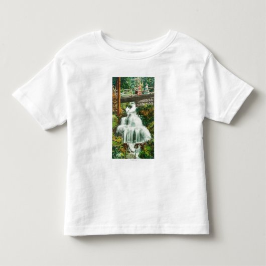 FallsShastaのより低い春の眺め、カリフォルニア トドラーTシャツ (正面)