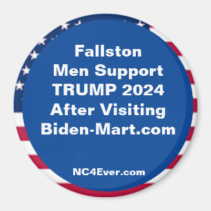 Fallston MenがTRUMP 2024をサポート冷蔵庫後 マグネット