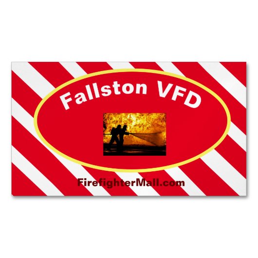 Fallston VFD Flames Magnetic Business Card マグネット名刺 (正面)