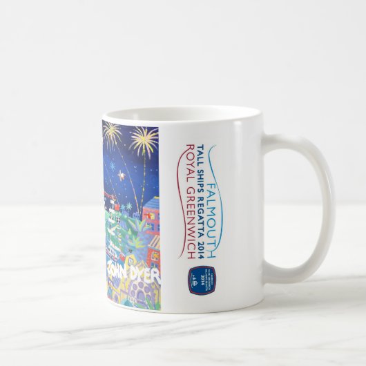 Falmouthの高い船のレガッタの2014年の芸術のマグ コーヒーマグカップ (右)