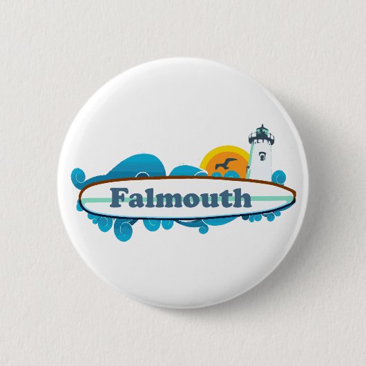 Falmouth -ケープコッド 缶バッジ (正面)