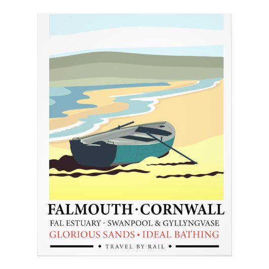 Falmouth Cornwall旅行ポスター フォトプリント (正面)