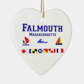 Falmouth MAのシグナルフラグ セラミックオーナメント (右)