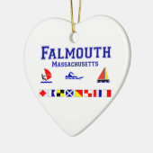 Falmouth MAのシグナルフラグ セラミックオーナメント (左)
