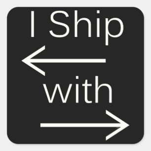 Faln I Ship It (You Choose Background Color!) 2 スクエアシール