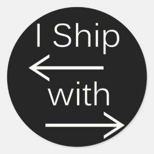 Faln I Ship It (You Choose Background Color!) 2 ラウンドシール