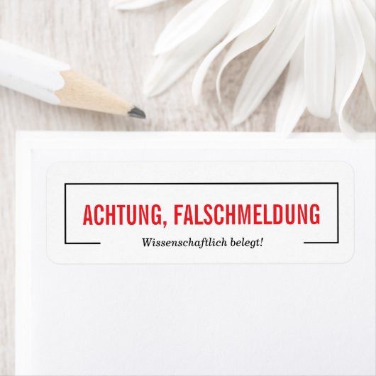 Falschmeldung Aufkleber  ラベル (インサイチュ)