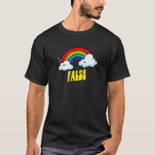 FALSEかわいい皮肉レトロヴィンテージ80s虹 Tシャツ