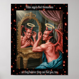 False Angels Fool Themselves Poster Print Wall Art ポスター