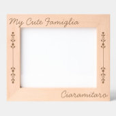 Famiglia Personalized Wooden Frame - Family Name レーザー彫刻フレーム