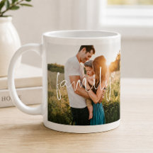 Famiily 2-Photo | モダンカリグラフィーハートマグ