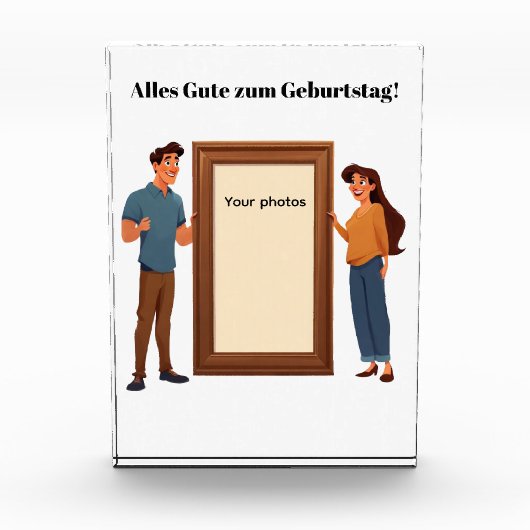 Familenrahmen - Mama & Papa haldein Bild フォトブロック (正面)