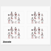 Família Zumbi 長方形シール (シート)