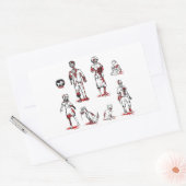 Família Zumbi 長方形シール (封筒)