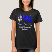 Familial Dysautonomia Awareness Peace Love Hope Bl Tシャツ (正面)