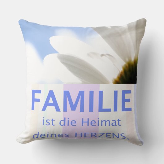 Familie Herz Liebe - schöne Sprüche Zitate deutsch クッション (正面)