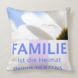 Familie Herz Liebe - schöne Sprüche Zitate deutsch クッション