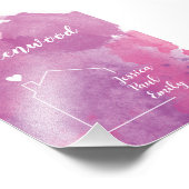 Familien-Poster mit Namen zur Geburt, Einzug フォトプリント (角)