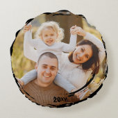 Familly Photo Keepsake Spooky Happy Halloween ラウンドクッション (裏面)