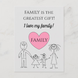 FAMILYは素晴らしギフトかわいい ポストカード