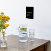 FAMILYミニマモダンリストブラック金ゴールドの定義 箔ポスター (レイダウン (キッチン))