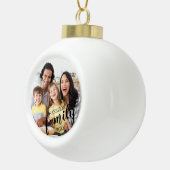 FAMILY モダン Name 2写真スクリプトカスタム色 セラミックボールオーナメント (右)