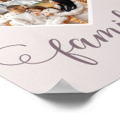 FAMILY モダン Photo Collage Love Scriptハート ポスター (角)