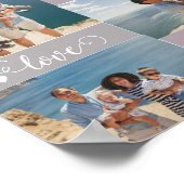 FAMILY モダン Photo Collage Monogram Name 5枚 ポスター (角)