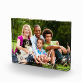 FAMILY モダン White Script Overlay Photo Name フォトブロック (右)