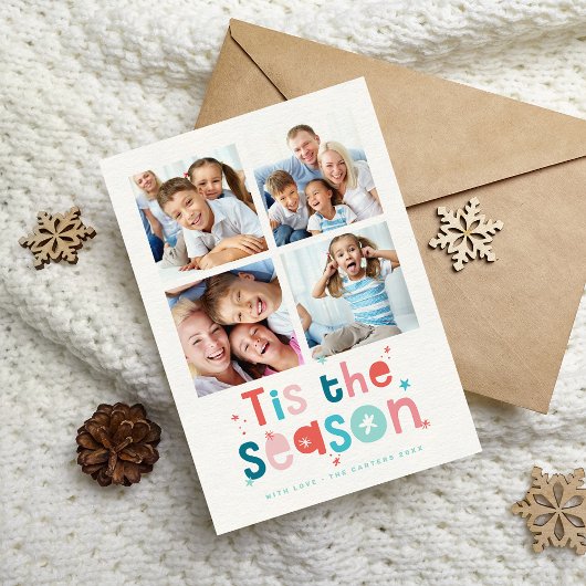 FAMILY 数々の PHOTOおもしろいカラフル今季 案内状