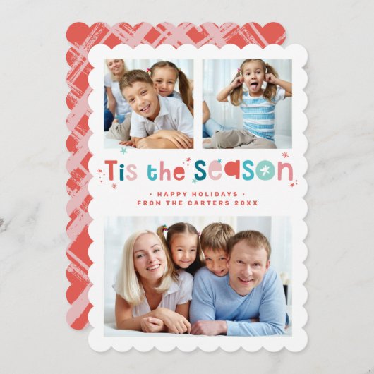 FAMILY 数々の PHOTO CHRISTMAS this season引用文 案内状 (正面/裏面)