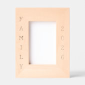 FAMILY 2026 木製彫刻フォトフレーム レーザー彫刻フレーム (正面)