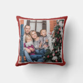 Family 2 Photo Santa Sleigh Ride Christmas  クッション (裏面)