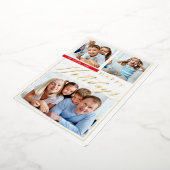 FAMILY 3写真かわいい書かわいらし跡金ゴールド 箔シーズンカード (回転した状態)