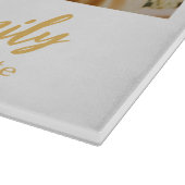 Family 3 Photo Collage Keepsake カッティングボード (角)