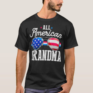 Family 4th Of July s Matching Grandma American Fla Tシャツ